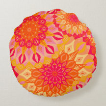 Überlappende Mandala Orange Pink Gelb