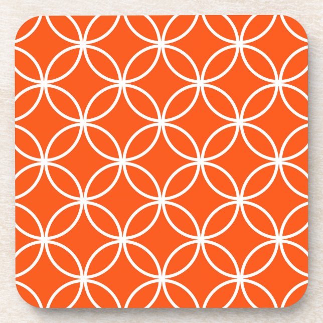 Überlappende Schaltkreise für moderne Design in Or Untersetzer (Vorderseite)