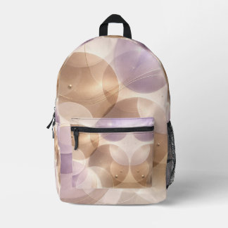 Überlappende transparente Kreise AI-Kunst Bedruckter Rucksack