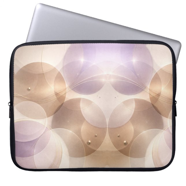Überlappende transparente Kreise AI-Kunst Laptopschutzhülle (Vorderseite)