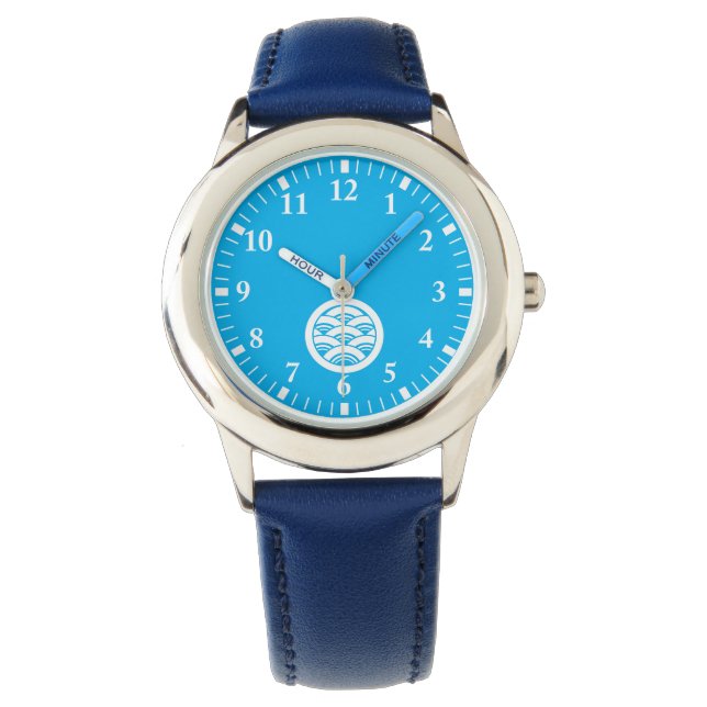 Überlappende Wellen Armbanduhr (Vorderseite)