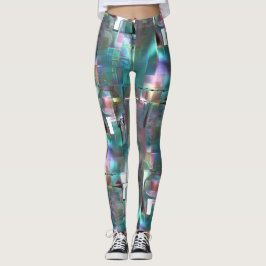 Überlappung des Gradienten grün und farbig in weic Leggings