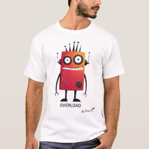 Überlasteter Roboter   Lustiges Geek-T-Shirt für E T-Shirt