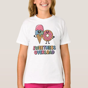 Überlastung der Süße   Donut & Ice Creme Kinder T-Shirt