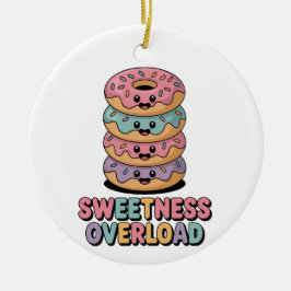 Überlastung der Süße | Donut Kids Keramik Ornament