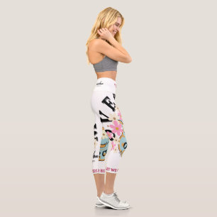 Überlauf Active Wear entworfen von Adiela Akoo Capri Leggings
