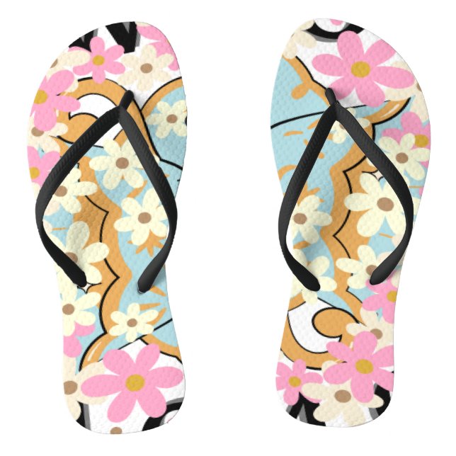Überlauf Blumenflüsse Flip Flops von Poet Adiela A (Fußbett)