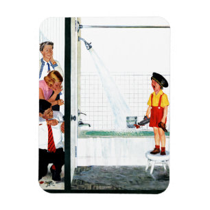 Überlaufende Badewanne Magnet