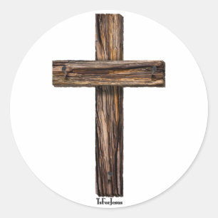 Überlaufkreuz Runder Aufkleber