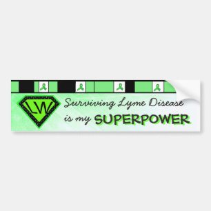 Überleben der Lyme-Krankheit Superpower-Autoaufkle Autoaufkleber