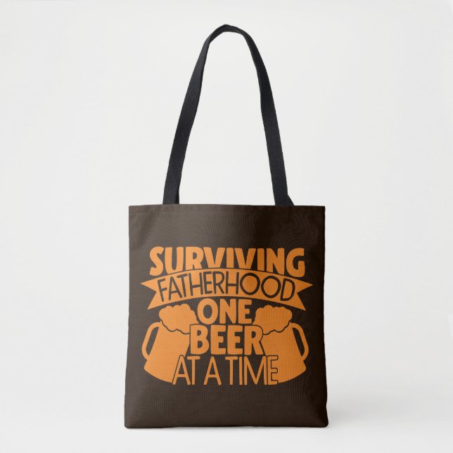 Überleben der Vaterschaft ein Bier nach dem andere Tasche (Vorderseite)