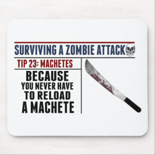 ÜBERLEBEN EINES ZOMBIE-ANGRIFFS; MACHETEN MOUSEPAD
