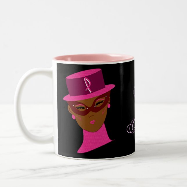Überleben in der rosa Brustkrebserkrankung Zweifarbige Tasse (Links)