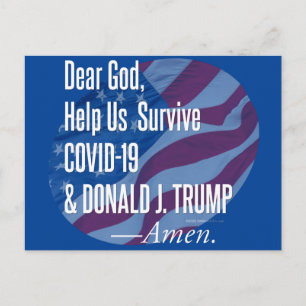 Überleben von Covid-19 & Donald Trump Postkarte