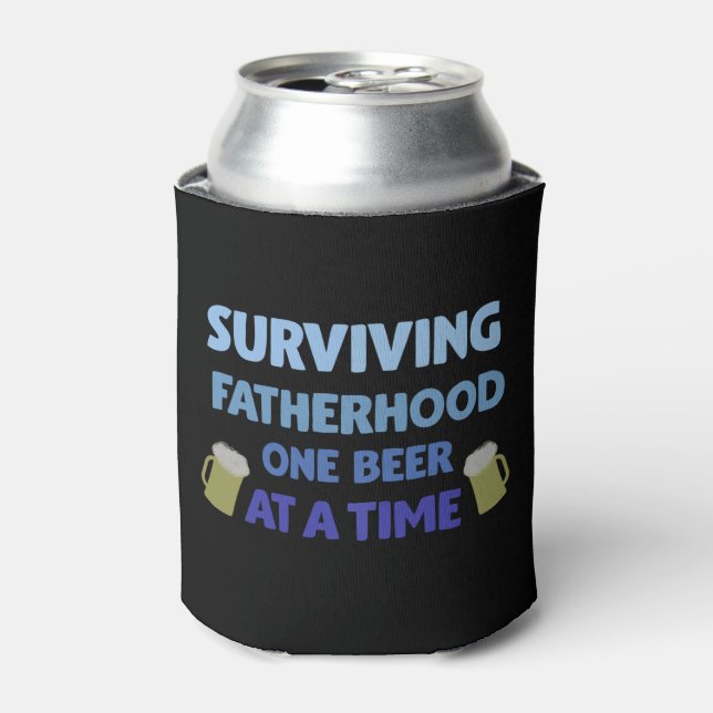 Überleben von einem Bier nach dem anderen Tasse Dosenkühler (Kanne Vorderseite)