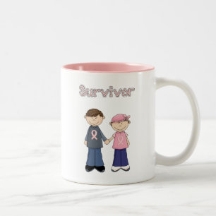 Überlebend-Cartoon Zweifarbige Tasse