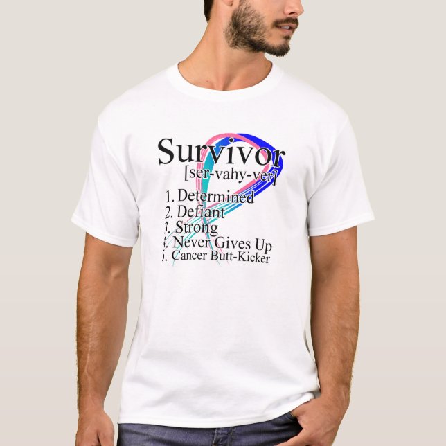 Überlebend-Definition - Schilddrüsenkrebs T-Shirt (Vorderseite)