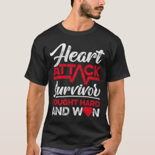 Überlebende angreifen hart und gewinnen rotes Band T-Shirt