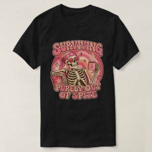 Überlebende aus Trotz Retro-Skelett T-Shirt