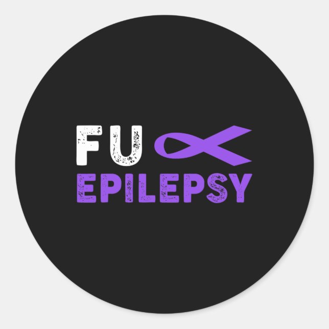 Überlebende Beobachtung von Epilepsie Runder Aufkleber (Vorderseite)