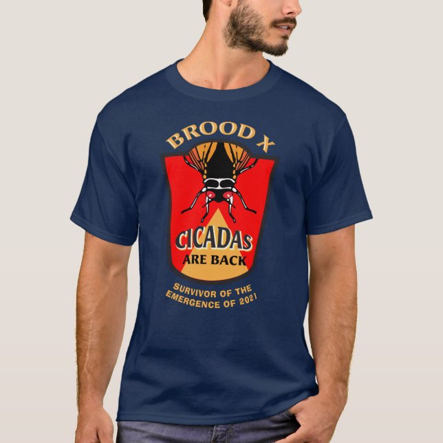 Überlebende der Cicada Emergence Brood X T-Shirt (Vorderseite)