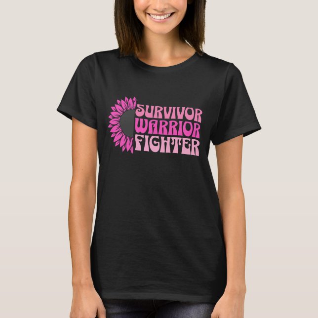 Überlebende, Krieger, Kämpfer, Brustkrebs-T - Shir T-Shirt (Vorderseite)