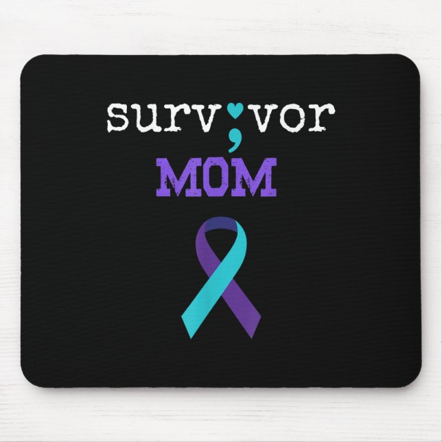 Überlebende Mama - Semicolate Gift Suicide Prevent Mousepad (Vorne)