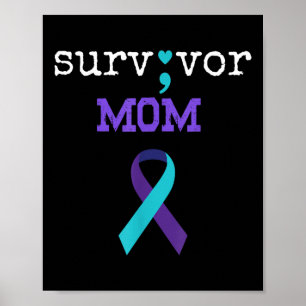 Überlebende Mama - Semicolate Gift Suicide Prevent Poster