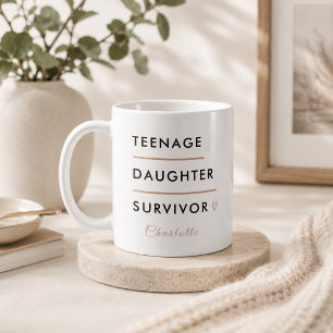 Überlebende moderne Teenager-Tochter Personalisier Kaffeetasse