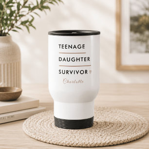 Überlebende moderne Teenager-Tochter Personalisier Reisebecher