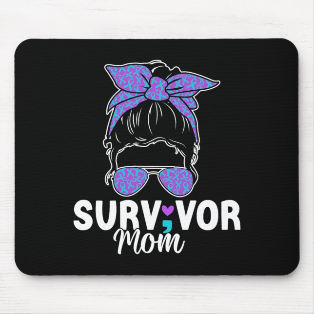Überlebende Mutter - Semikolon-Präventionsbewussts Mousepad (Vorne)