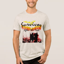 "Überlebende, nach dem Fall" Rot-Schwarz-Gelb-Szen Tri-Blend Shirt