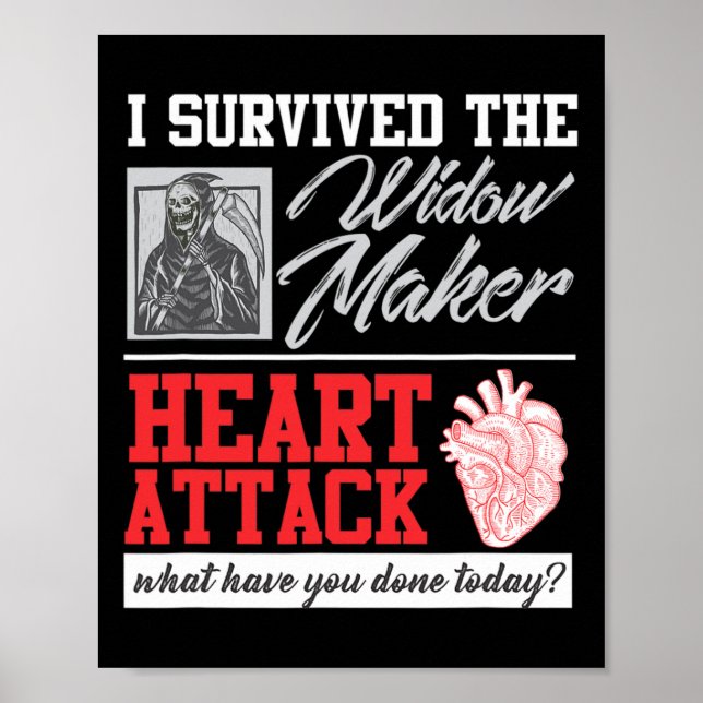 Überlebende Operation des Herzens Widow Maker Herz Poster (Vorne)