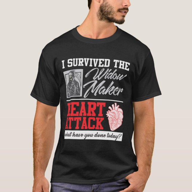 Überlebende Operation des Herzens Widow Maker Herz T-Shirt (Vorderseite)