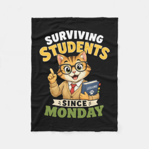Überlebende Schüler seit Montag Lustiger Katzenleh Fleecedecke