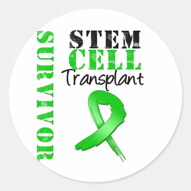 Überlebende - Stammzelltransplantation Runder Aufkleber (Vorderseite)