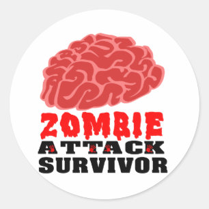Überlebende von Zombie-Angriffen Runder Aufkleber