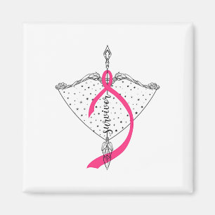 Überlebender Bow Arrow Warrior Hope Pink Ribbon Br Magnet