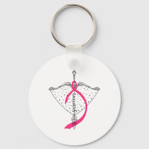 Überlebender Bow Arrow Warrior Hope Pink Ribbon Br Schlüsselanhänger