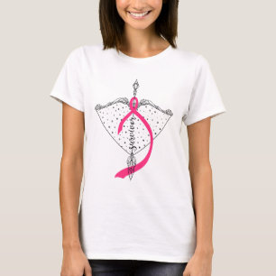 Überlebender Bow Arrow Warrior Hope Pink Ribbon Br T-Shirt
