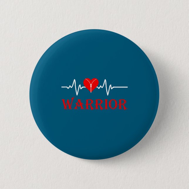 Überlebender der Herzoperationserholung Herz Krieg Button (Vorderseite)