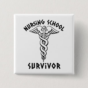 Überlebender der Pflegeschule Caduceus Studentin K Button