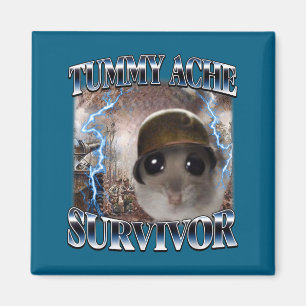 Überlebender einer Magenverstimmung Hamster Meme L Magnet