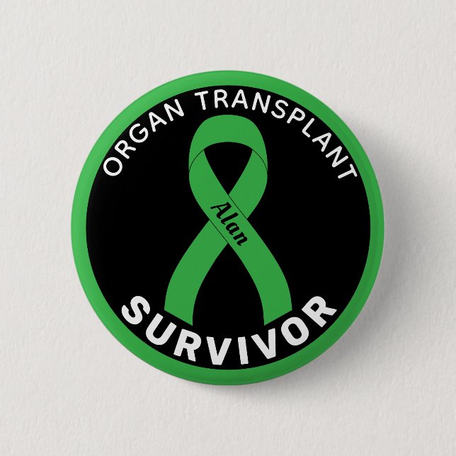 Überlebender einer Organtransplantation-Schleife S Button (Vorderseite)