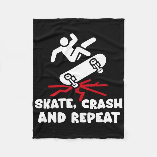 Überlebender eines Skateboard-Crash-Unfalls gute B Fleecedecke (Vorderseite)