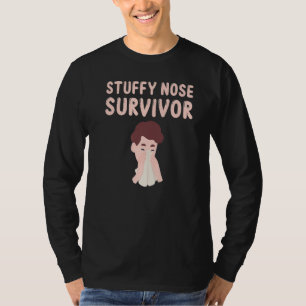 Überlebender mit verstopfter Nase Retro-Spruch Man T-Shirt