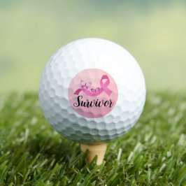 Überlebender rosa Brustkrebs Golfball