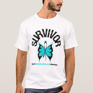 ÜBERLEBENDER Schmetterlings-Sucht-Erholung T-Shirt