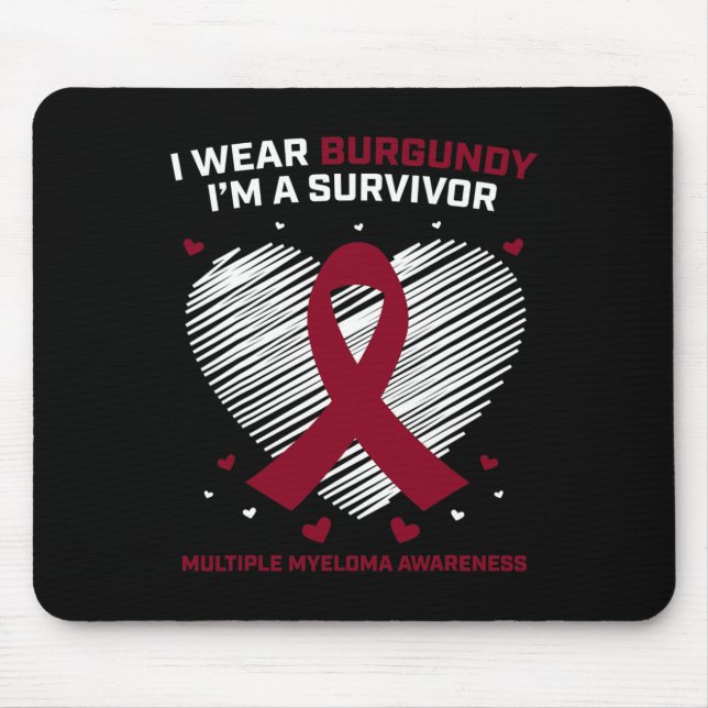 Überlebender von Blutkrebs Multiple Myeloma Bewuss Mousepad (Vorne)