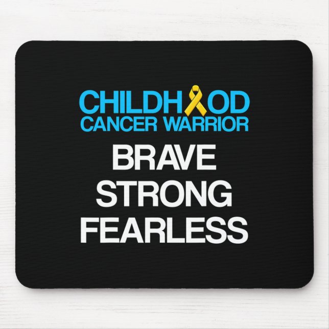 Überlebender von Kinderkrebs Unterstützer Krieger  Mousepad (Vorne)